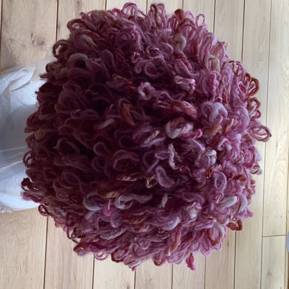 Pink wool handmade hat